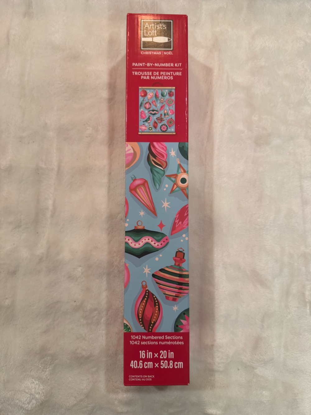 NEW Artist's Loft Christmas Noel Paint-by-Number Kit featuring holiday ornaments